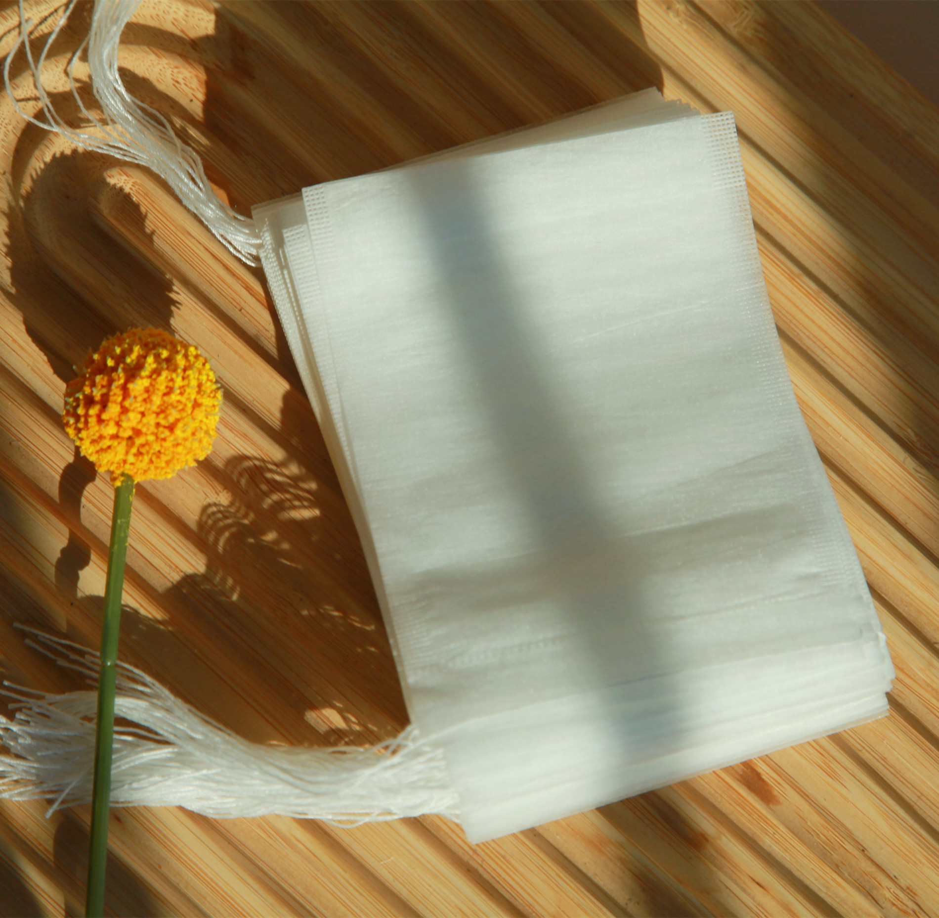 ODM High Quality Tea Bags Disposable Manufacturers –Convenient PLA Non Woven Drawstring Tea Bags For Herbal And Flower Tea – WISH detail pictures